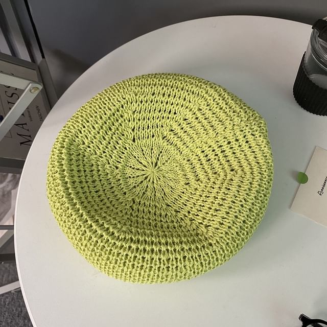 Plain Beret Perforated