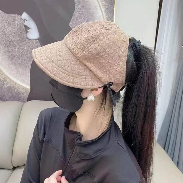 Plain Top Open Hat Textured