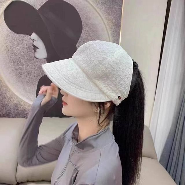 Plain Top Open Hat Textured