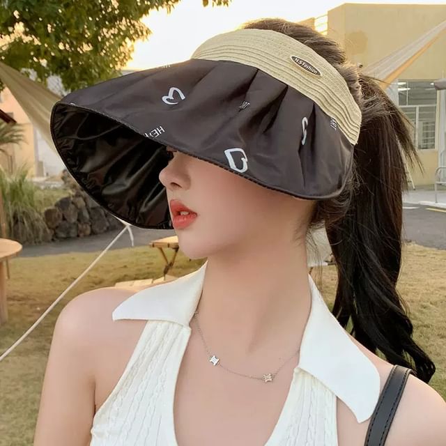 Wide Sun Heart Visor Brim Print