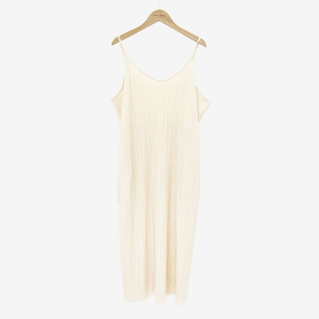 Sleeveless Ribbed Plain Maxi A-Line Dress