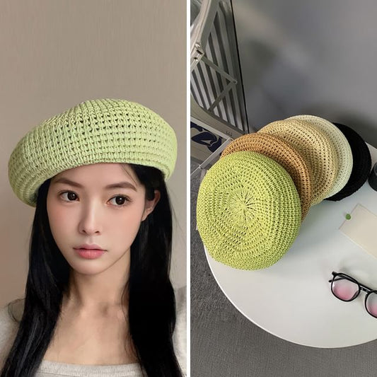 Plain Beret Perforated