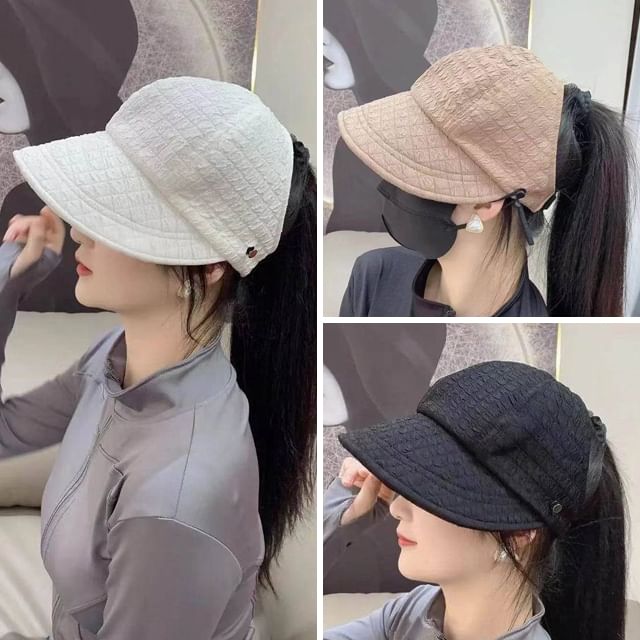 Plain Top Open Hat Textured