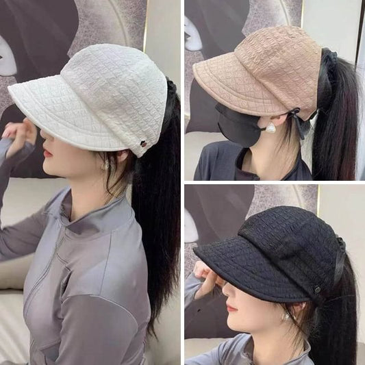 Plain Top Open Hat Textured