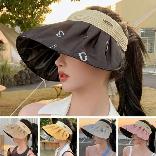 Wide Sun Heart Visor Brim Print
