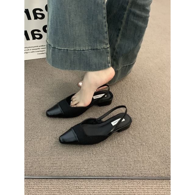 Cap Pumps Slingback Toe Square