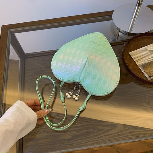 Faux Leather Heart Crossbody Bag Shape