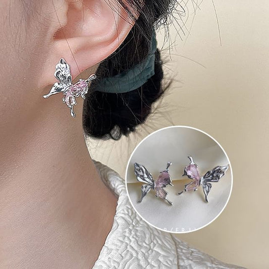 Alloy Butterfly Rhinestone Ear Cuff