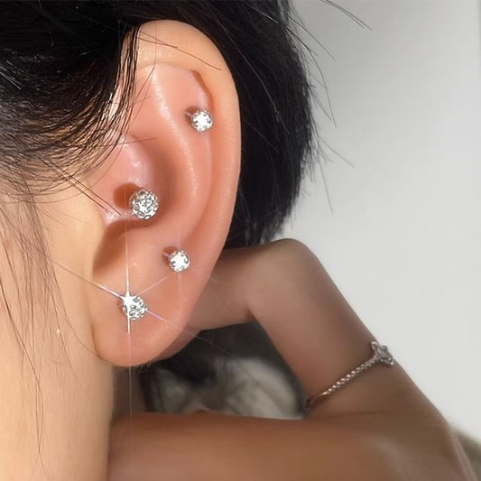 Rhinestone Stud Earring