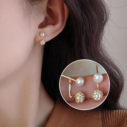 Jacket Ear Faux Pearl Rhinestone