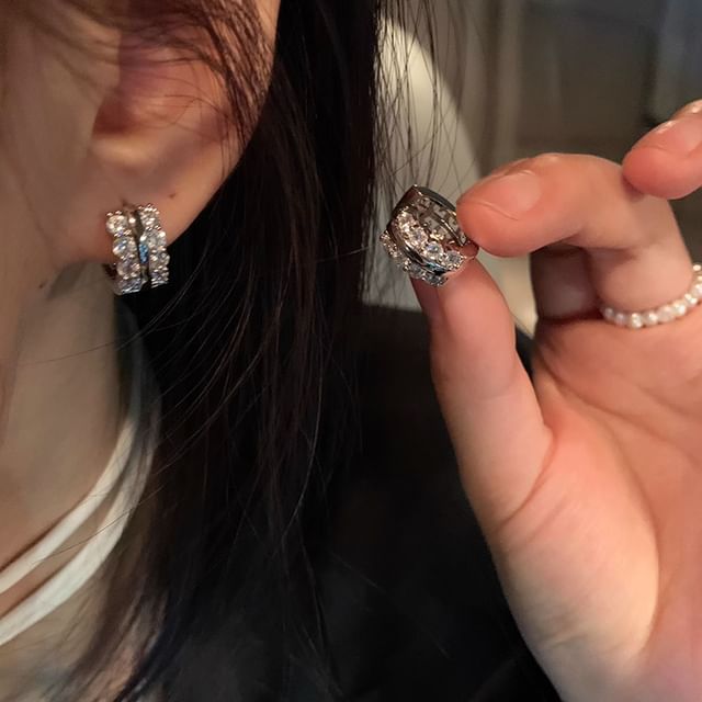 Hoop Earring Rhinestone