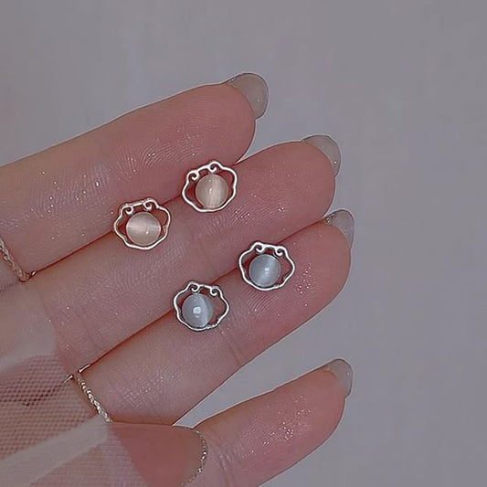 Cat Eye Earring Stone Stud
