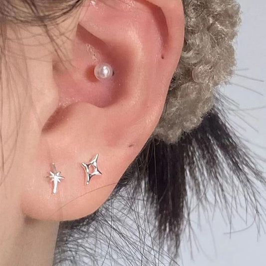 Asymmetrical Earring Star Stud