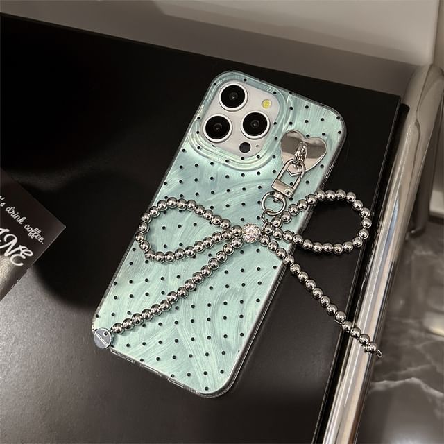 Set Strap Charm Case Polka Dot Phone /
