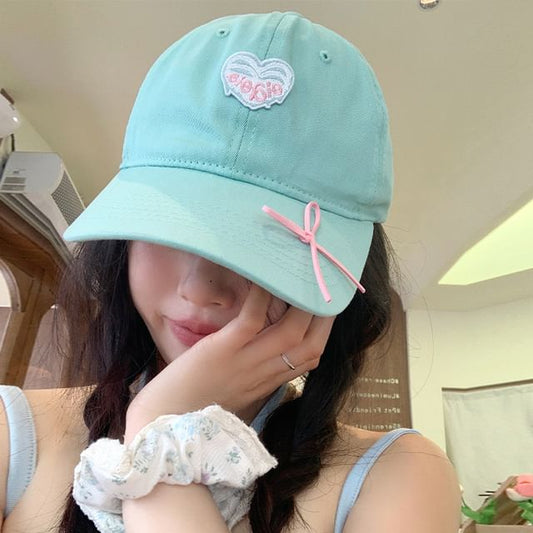 Baseball Cap Heart Applique