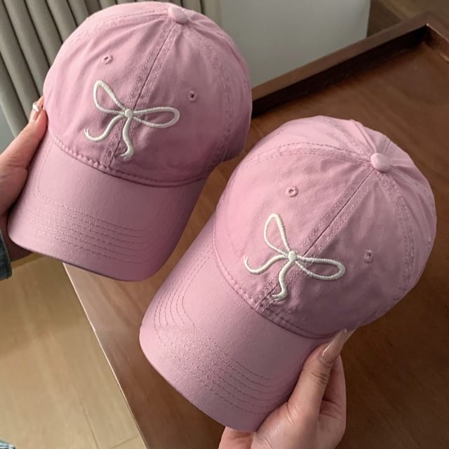 Cap Baseball Embroidered Bow