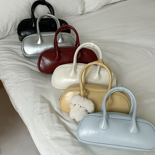 Crossbody Plain Top Leather Faux Bag Handle