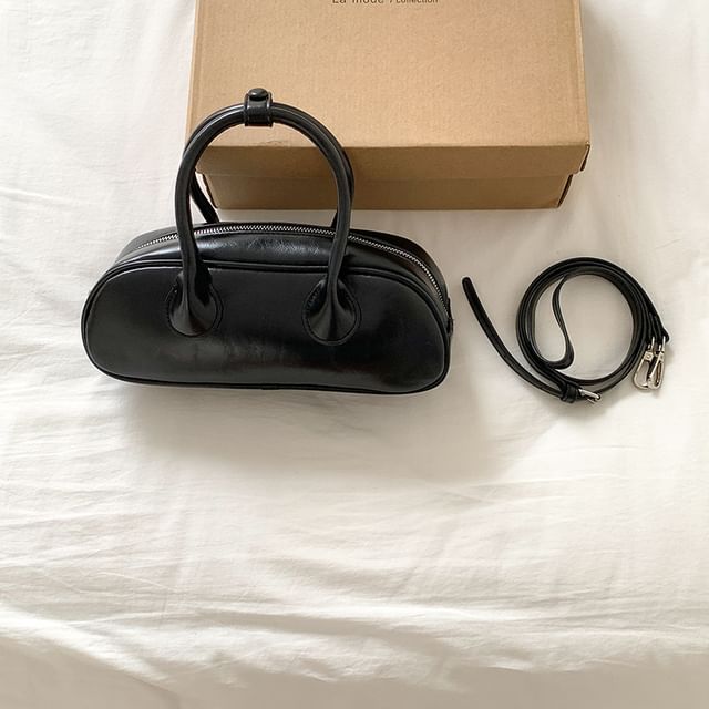 Crossbody Plain Top Leather Faux Bag Handle