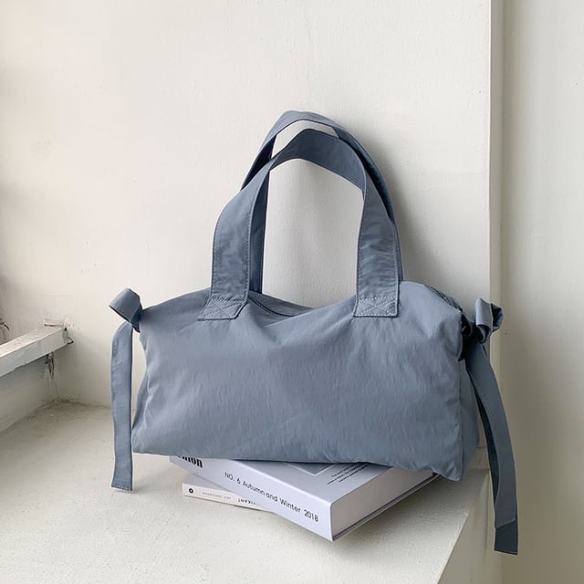 Accent Plain Bag Tote Nylon Bow