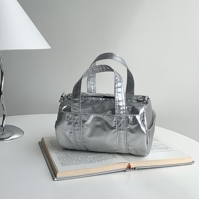 Plain Top Handle Bag Nylon Crossbody