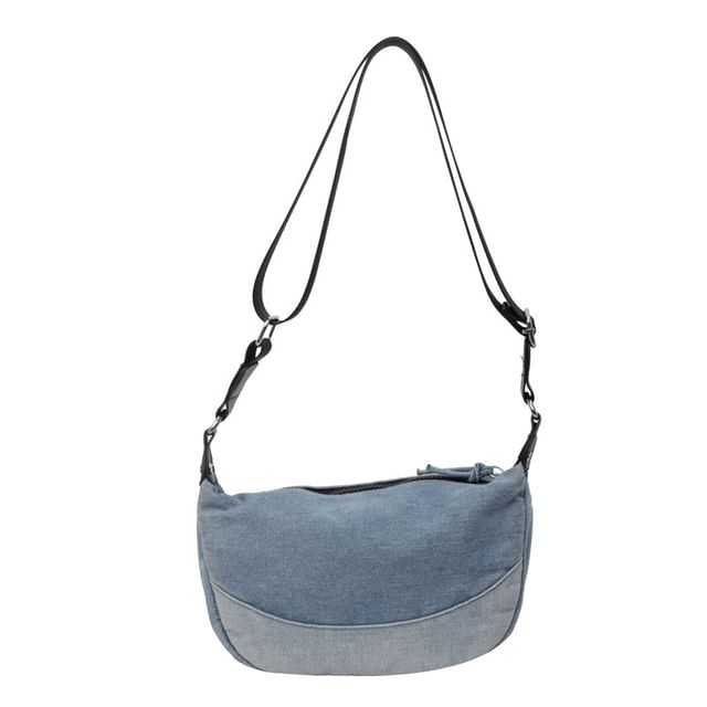 Sac bandoulière en denim délavé