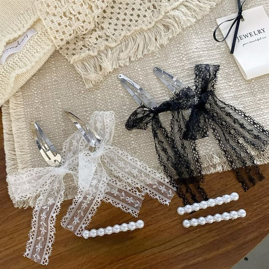 Haarspange mit Spitzenband