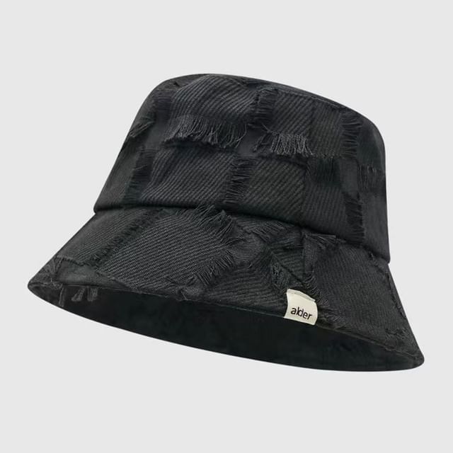 Hat Distressed Bucket Frayed Edge