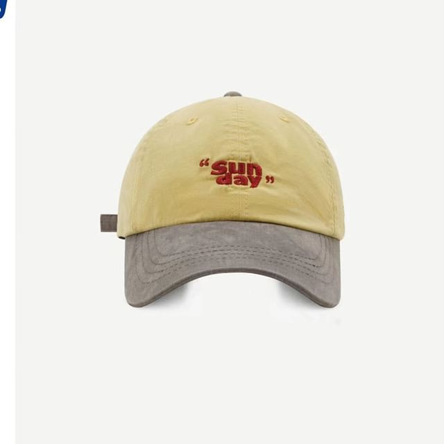 Cap Embroidered Lettering Two-Tone Baseball