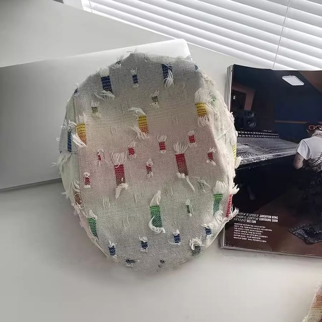 Cabbie Patchwork Hat Newsboy Distressed