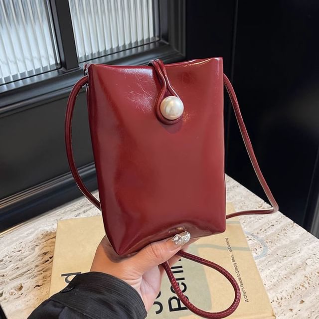 Crossbody Leather Faux Plain Bag