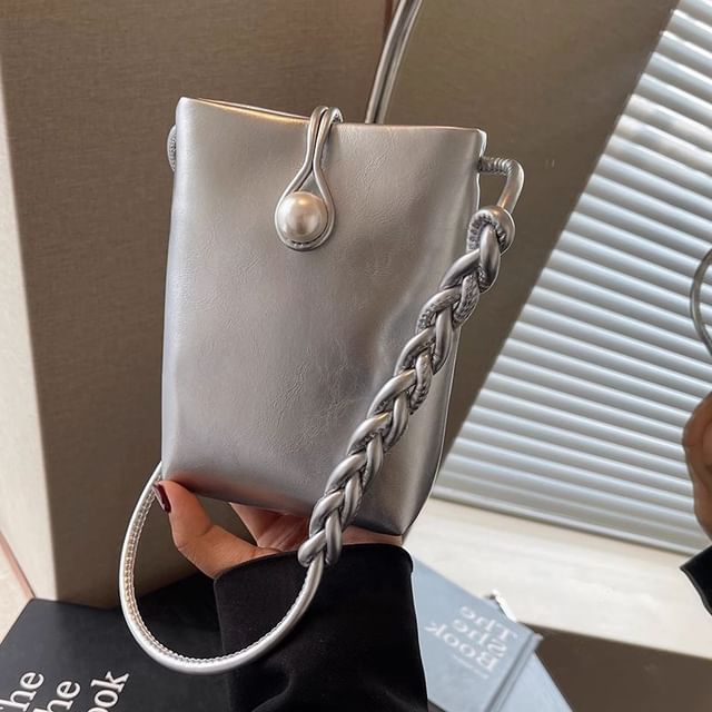 Plain Faux Bag Crossbody Leather