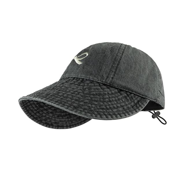 Baseball Embroidered Denim Cap Bow