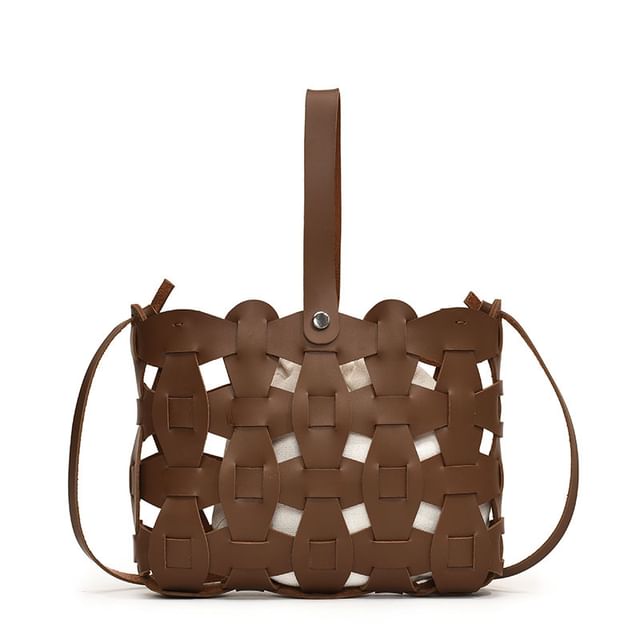 Cutout Faux Bag Leather Crossbody