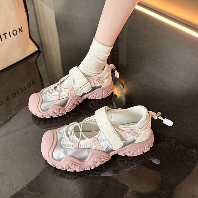 Strap Adhesive Platform Sneakers