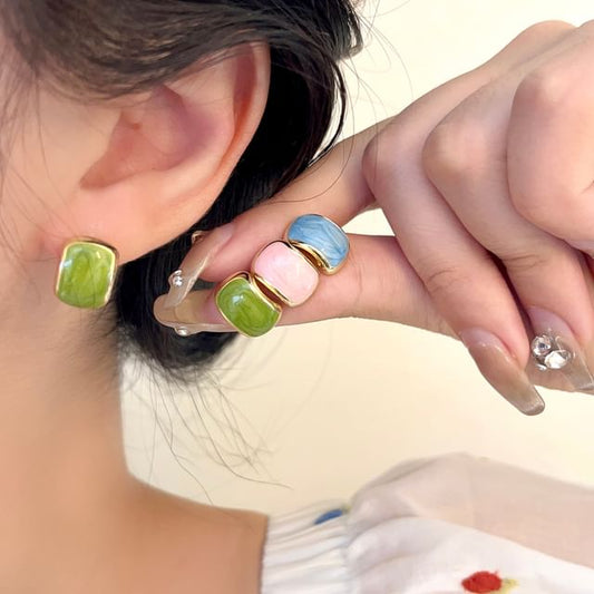 Alloy Earring Stud Glaze