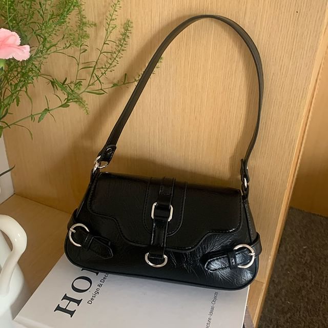 Shoulder Flap Buckled Bag