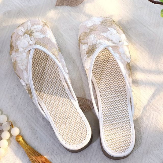 Mules Floral Lace