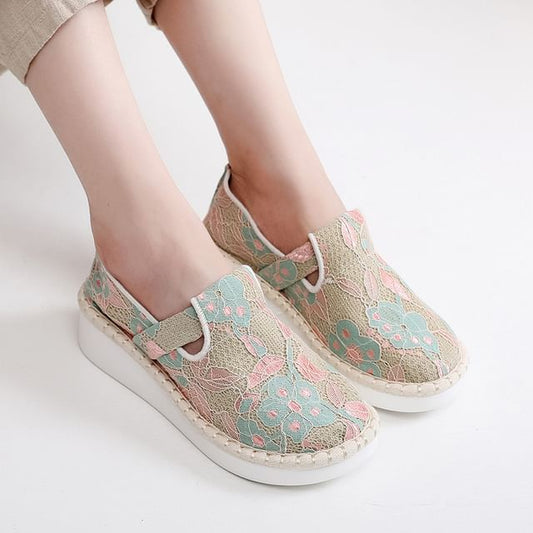 Platform Lace Slip-Ons