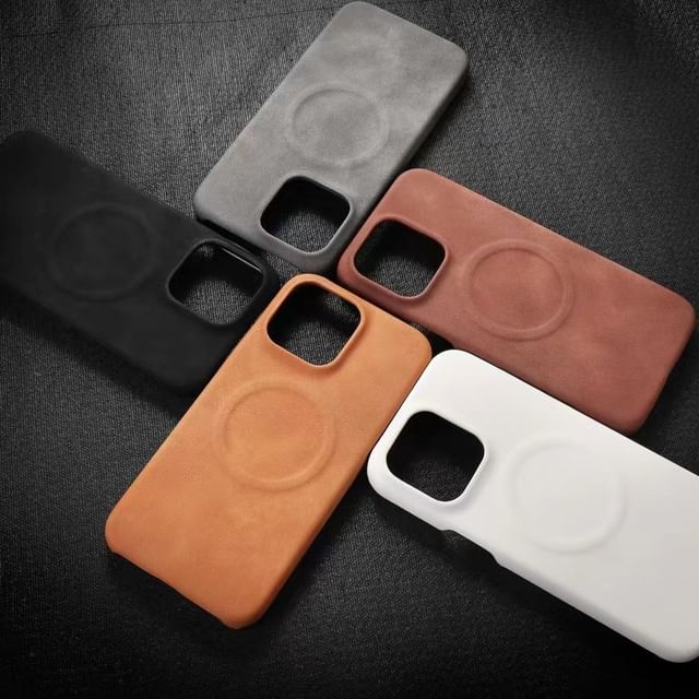 Case Phone MagSafe Leather Faux