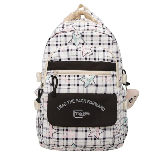 Bag Backpack Set / Cartoon Charm Multi-Pocket Print