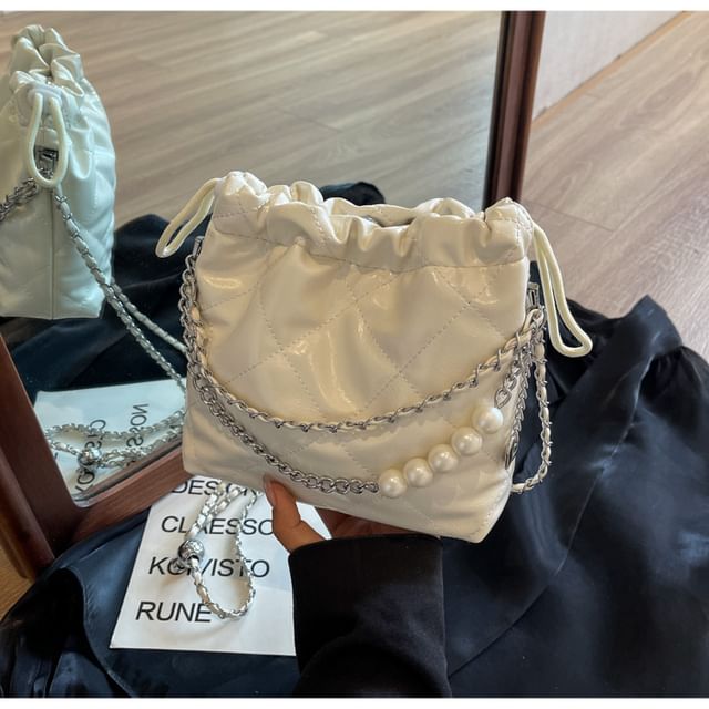 Strap Bag Bucket Chain Quilted