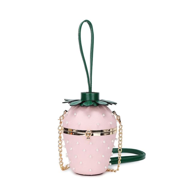 Strap Bucket Strawberry Chain Bag