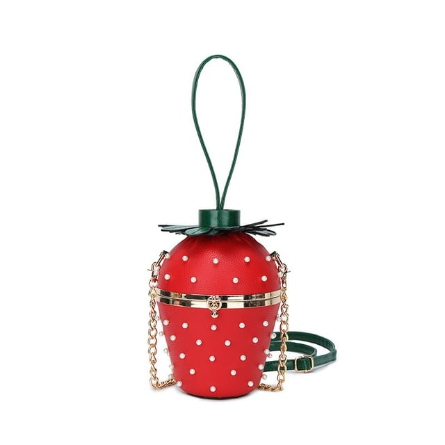 Strap Bucket Strawberry Chain Bag