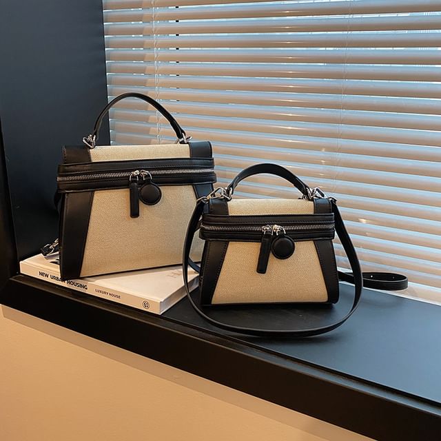 Tone Top Handle Crossbody Bag Two