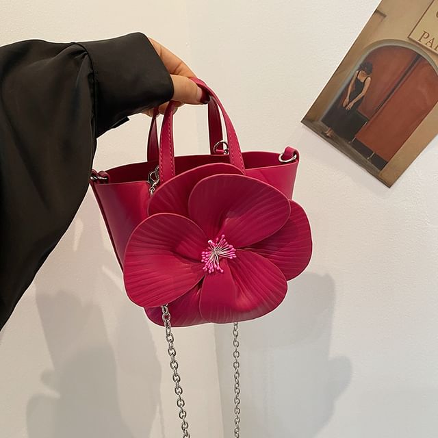 Bag Set: + Strap Pouch Flower Bucket Chain