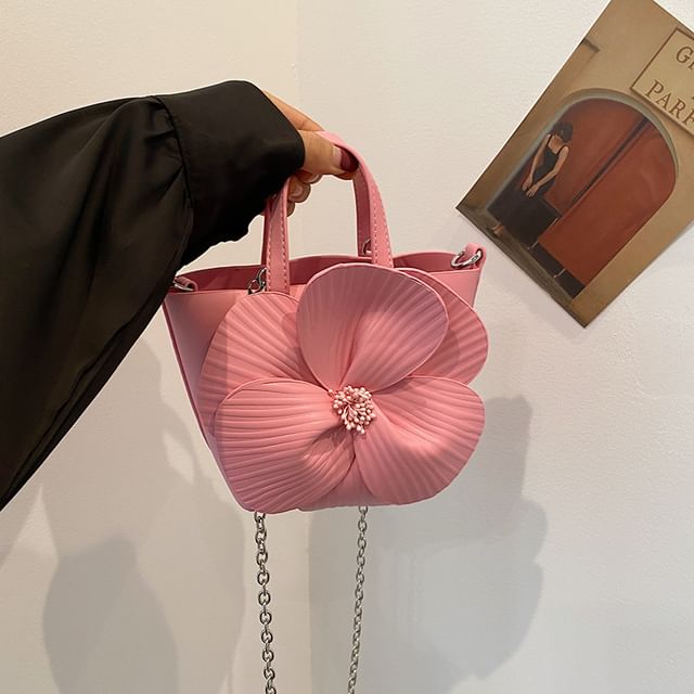 Bag Set: + Strap Pouch Flower Bucket Chain