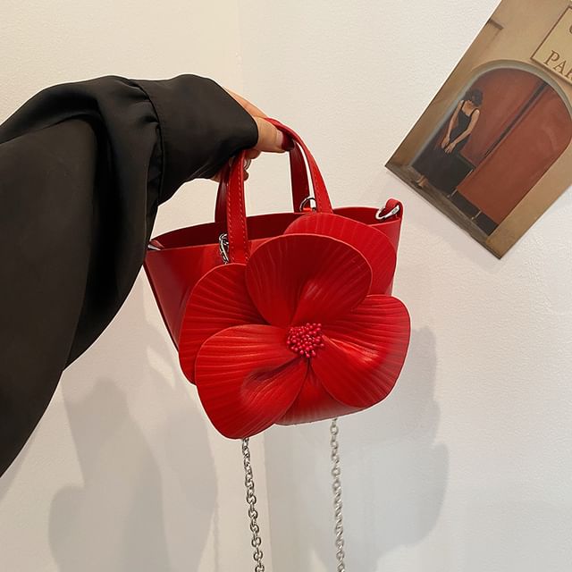 Bag Set: + Strap Pouch Flower Bucket Chain