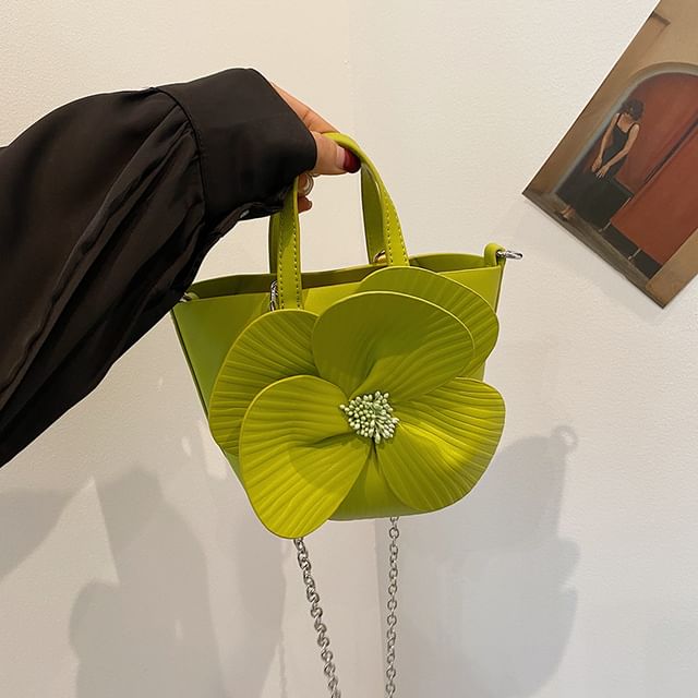 Bag Set: + Strap Pouch Flower Bucket Chain