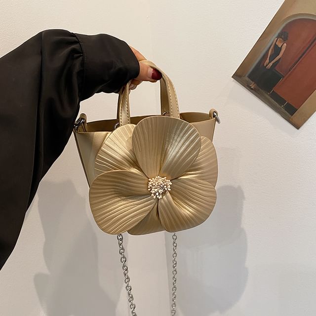 Bag Set: + Strap Pouch Flower Bucket Chain