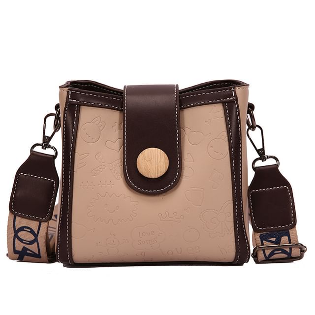 Faux Bag Leather Bucket Patterned